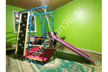 ДСК PLASTEP Теремок 170 металл с площадкой + Скалодром для детских комплексов