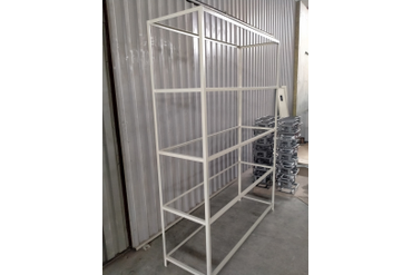 Стеллаж1500х500х2000 из уголка 25х25, порошковая покраска RAL 7032 