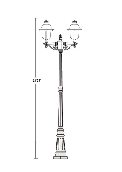 Садово-парковый светильник серии  Madrid  2 (199см)