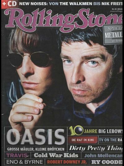 Rolling Stone Deutsch Magazine October 2008 Oasis, Metallica Inside, Intpressshop