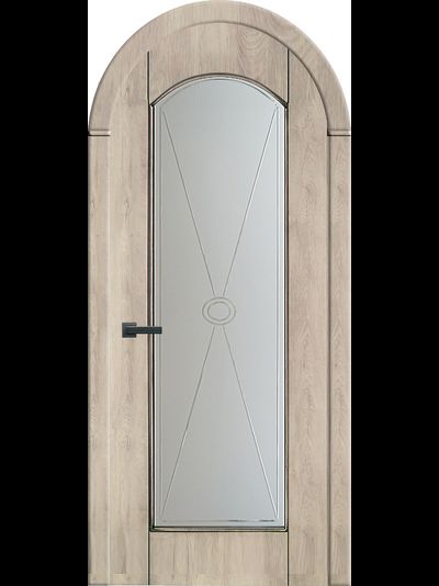 Дверь арочная со стеклом Данте 1
