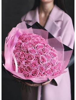 Букет из 51 розовой розы "Немного нежности"