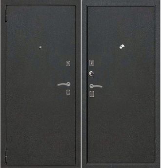 Стальная дверь СП-21 Металл/металл Антик серебро