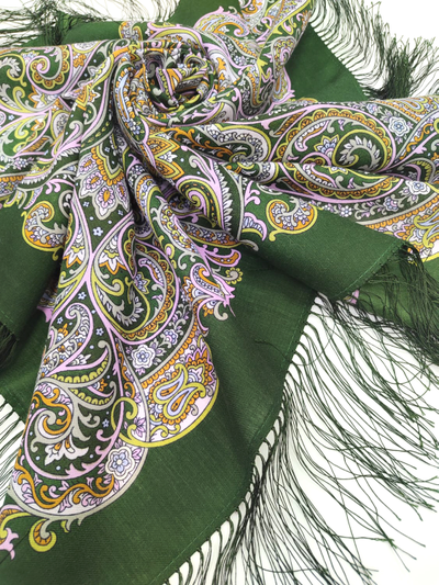 Павловопосадский платок Весенняя метель 2043-9