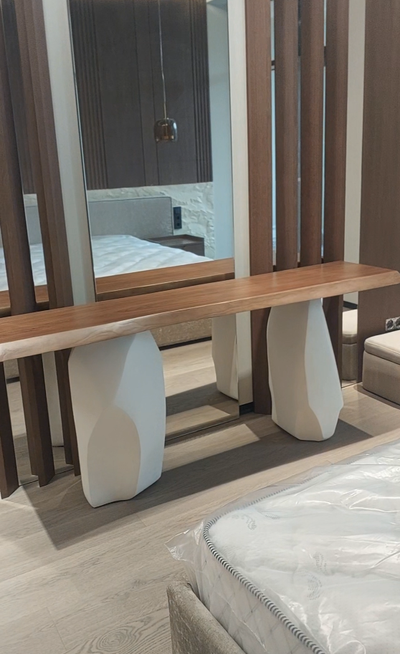 Консоль "Toscana" с основанием из гипса и столешницей из массива горного ясеня (Фото 2)