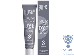 Крем-краска для бровей и ресниц BRONSUN, цвет графит #3, 15 мл