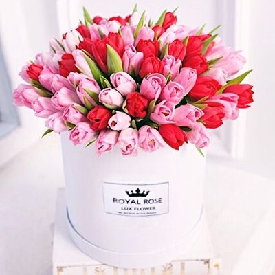 Букет 101 тюльпан к 8 Марта