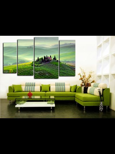 Модульная картина "Усадьба на холме"