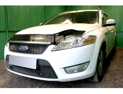 Защита радиатора Ford Mondeo IV 2007-2010 с парктроником black низ