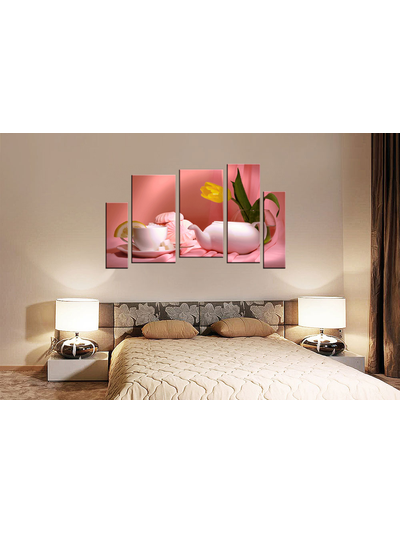 Модульная картина "Розовая легкость"