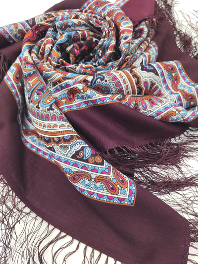 Павловопосадский платок Узор дождя 1695-6