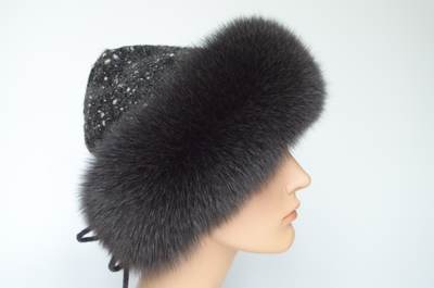 Визио вязаная шапка с мехом Италия