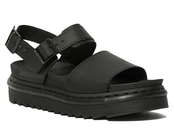 Dr. Martens Voss Black Leather Strap Sandals