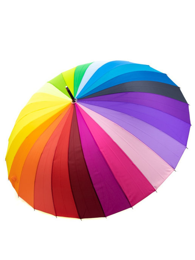 Зонт-трость женский Радуга 24 спицы Diniya с чехлом