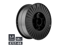 Проволока сварочная MIG, порошковая самозащитная (E71T-GS), Ø 1,2 мм, 15 кг