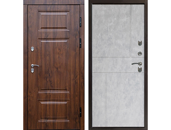 Дверь терморазрыв Премиум орех Горизонт бетон светлый