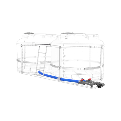 комплект полного слива для кассеты 10000 литров из двух емкостей (2х5000л)