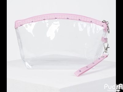 Набор косметичек 2 в 1 Корона, отдел на молнии с ручкой, розовый