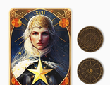 Монета таро "Удача с тобой", латунь, диам. 2.5 см
