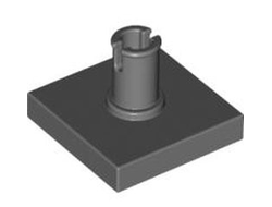 Tile, Modified 2 x 2 with Pin, Dark Bluish Gray (2460 / 4211129 / 6313189)