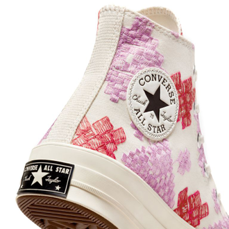 Кеды Converse Lift розовые с вышивкой