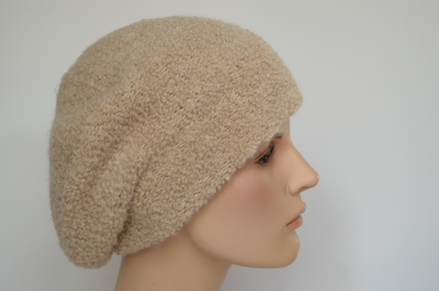 итальянский берет вязаный из альпака Визио зима 2023 фото