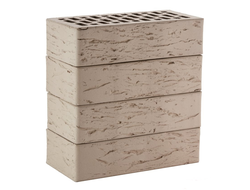 Кирпич облицовочный Серый Рустик 1NF 250х120х65 М150-175 ЛСР