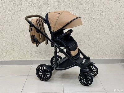 Детская коляска 3 в 1 Luxmom F2 Бежевый (Экокожа)