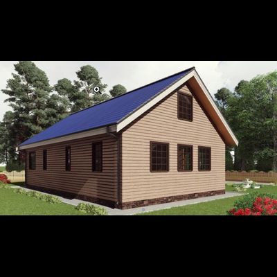 Одноэтажный каркасный дом с тремя спальнями 96м² (SK48)