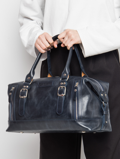 Кожаная дорожная сумка Ravenna Premium blue (арт. 4047-19)