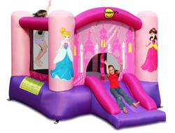 Надувной батут для девочек «Милая Принцесса с горкой»