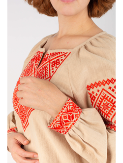 Платье славянское из крапивы  "Макошь Алатырь"