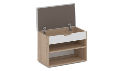 Тумба для обуви Аризона малая Дуб сонома, белый (вайт)