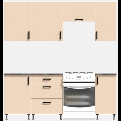 Кухня Эконом 1,5 метра (1100х400) Цвет: Фон бежевый/Фон бежевый