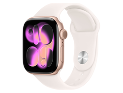 Apple Watch Series 11 42mm Rose Gold Aluminium Case with Light Blush Sport Band S/M