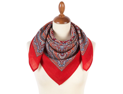 Павловопосадские шерстяные платки 89x89 см, без бахромы