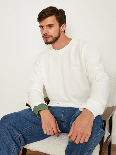 МУЖСКОЙ СВИТШОТ  БЕЛЫЙ "ВДОХНОВЕНИЕ"