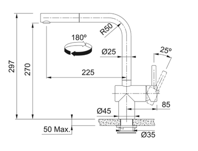 Смеситель FRANKE Atlas Neo Sensor Pull-Out (выдвижной шланг)