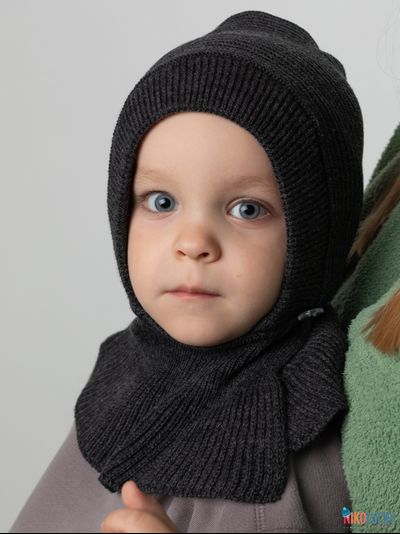 Шапка-шлем 24201-01 х/б подклад, темно-серый 42-44