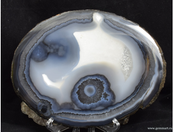 Агат - полированный спил - 158*120*6мм