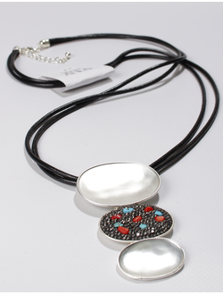 Подвеска "Овалы перламутр" серебро