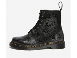 Обувь Dr Martens 1460 Smooth Chain Emboss Black с узорами черные