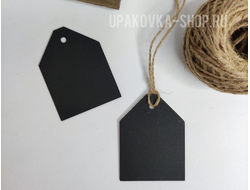 Бирка для записи "ЧЕРНАЯ" 70*50 мм (50 штук)