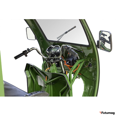 Грузовой электротрицикл Rutrike D4 NEXT КАБИНА 1800 60V1500W зеленый