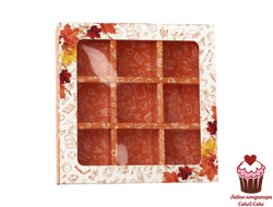 Коробка на 9 конфет "Кленовый лист"