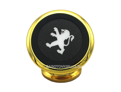 Магнитный держатель для телефона в машину PEUGEOT (золото)