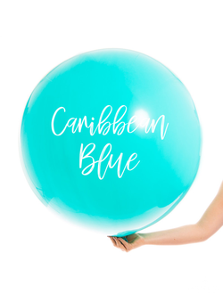 Шар гигант карибы ( с надписью и гирляндой)