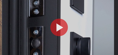 Стальная дверь   Plata с зеркалом (биометрический замок Smart lock DZ 888)