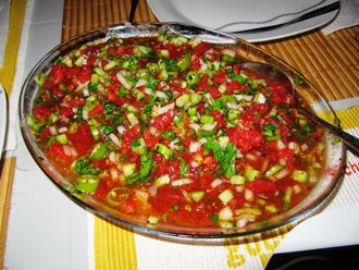 ÇOBAN SALATASI - чобан салатасы - пастуший салат