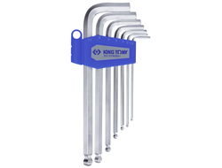 Набор Г-образных шестигранников 2,5-10 мм, с шаровым окончанием, 7 предметов KING TONY 20107MR01